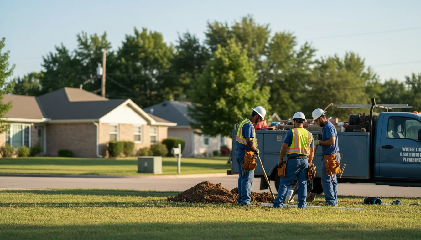 Residential water line and bathroom plumbing service in Arlington, TN